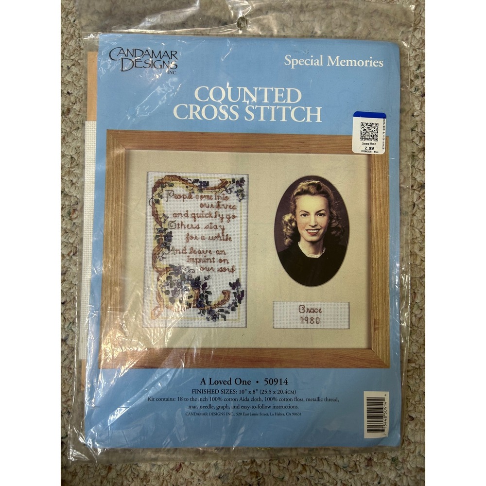 Candamar‎ Designs Counted Cross Stitch Kit A Loved One Special Memories Sealed
